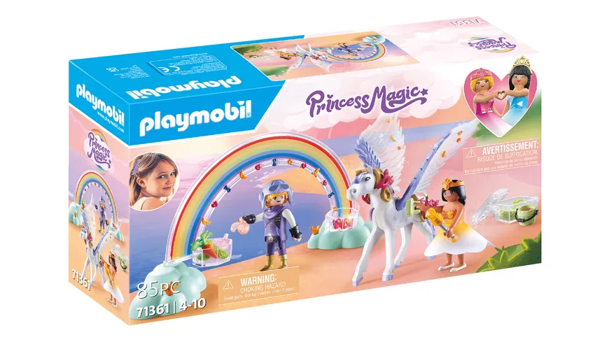 PLAYMOBIL 71361 - Princess Magic - Himmlischer Pegasus mit Regenbogen