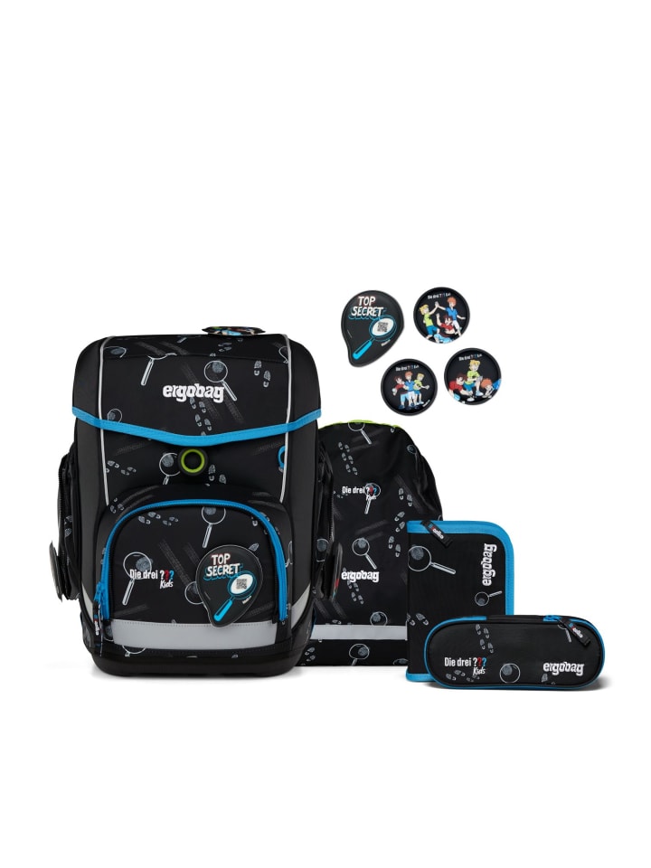 Ergobag ergobag cubo Schulranzen-Set Drei Fragezeichen Kids Bärdektiv günstig kaufen onesize