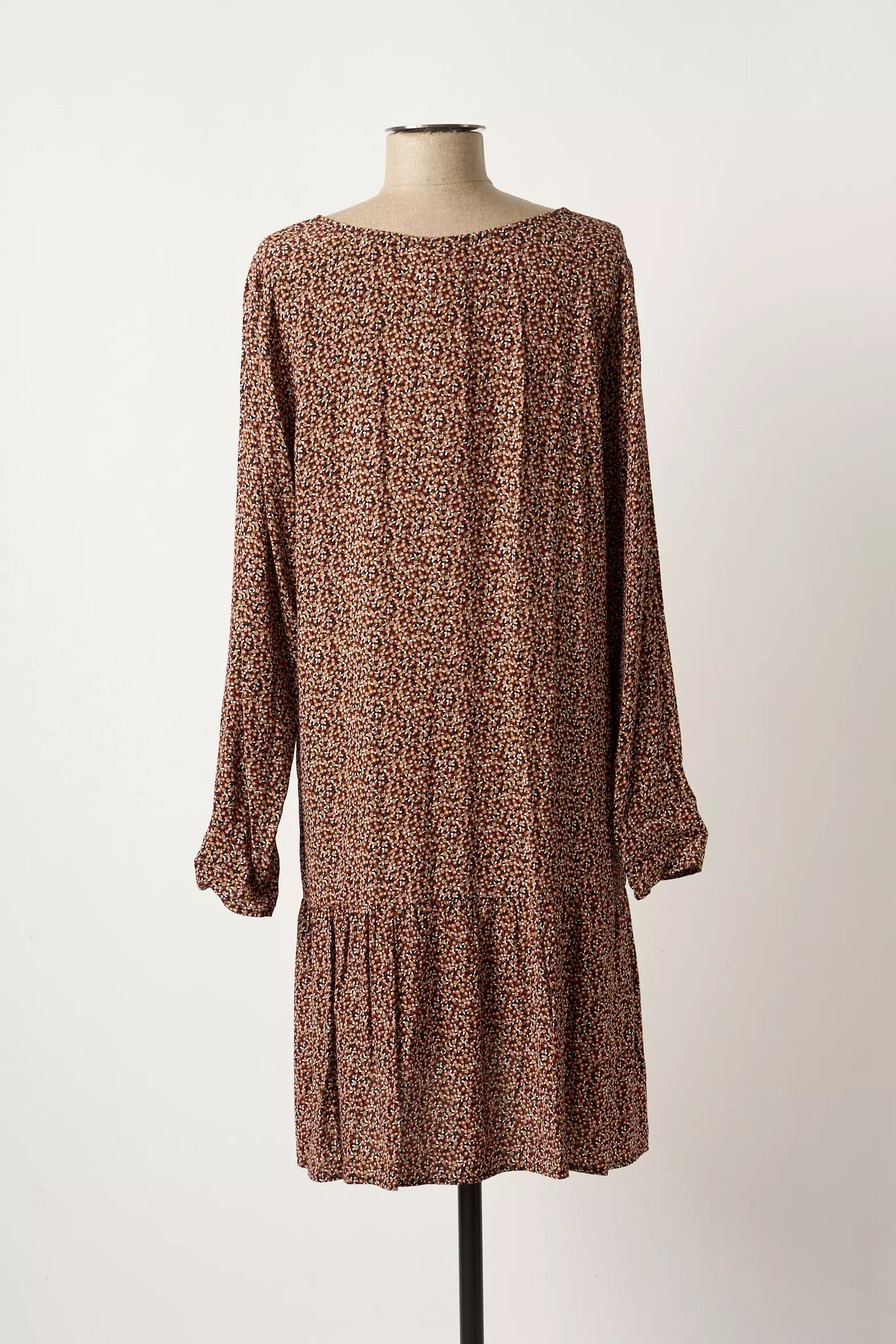 Ichi Robes Mi Longues Femme couleur marron