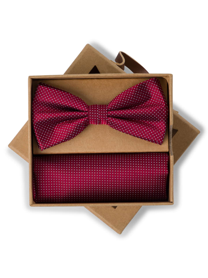 Finshley & Harding London Fliege und Einstecktuch in bordeaux - 0001 günstig kaufen onesize