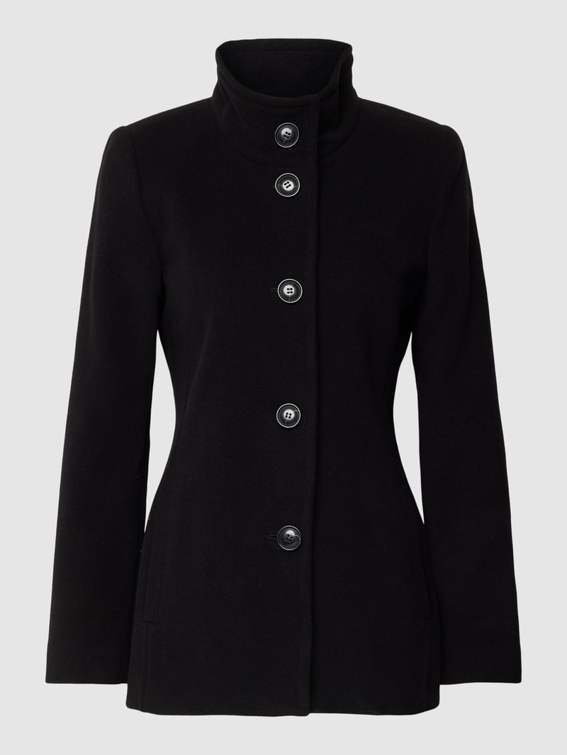 Jacke mit Stehkragen in schwarz