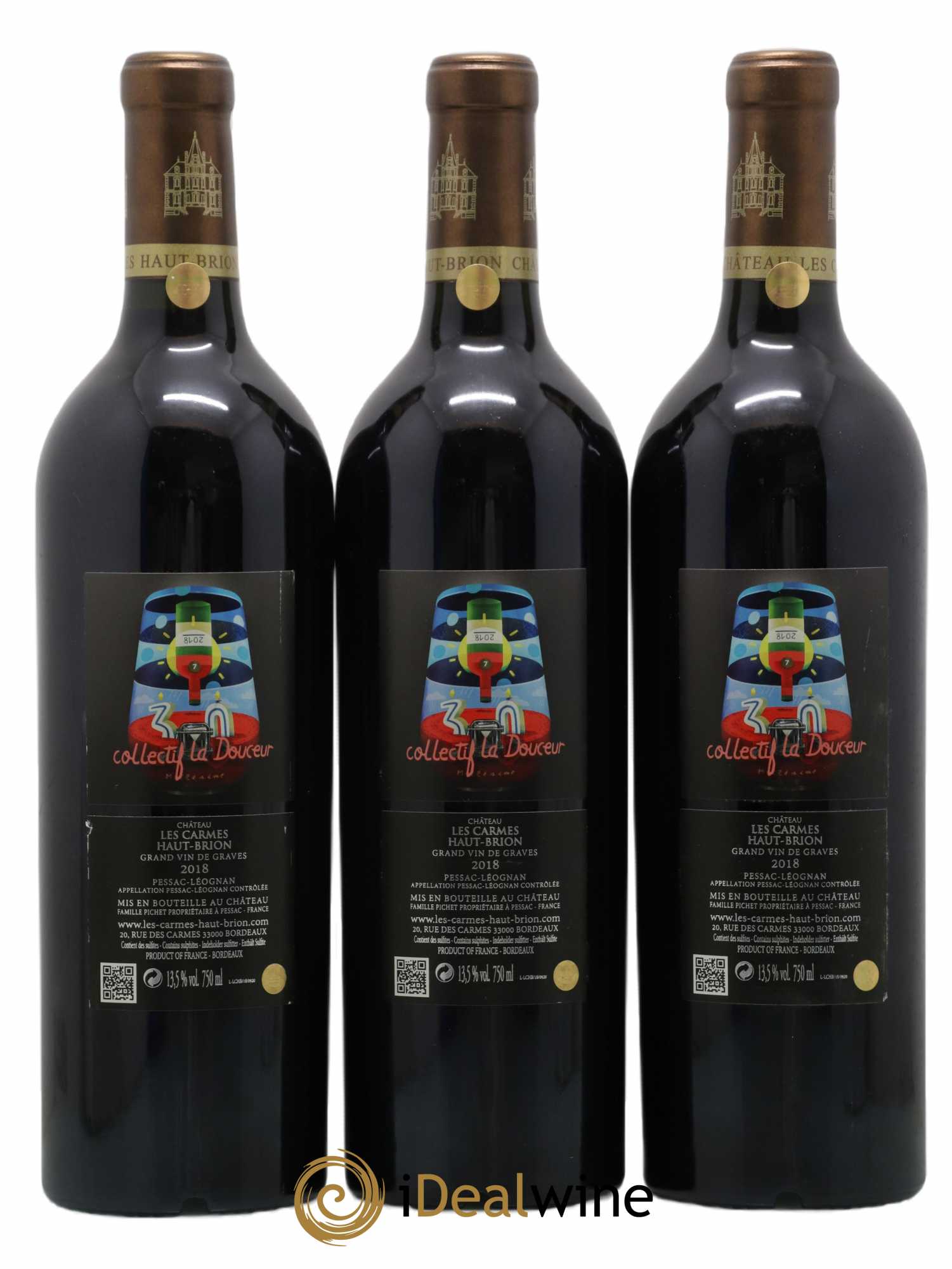 Château Les Carmes Haut-Brion  2018 - Lot de 3 Bouteilles