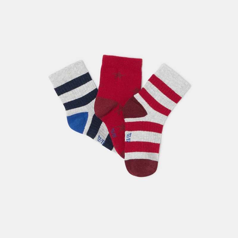 Chaussettes pour bébé (lot de 3 paires) bleues Absorba