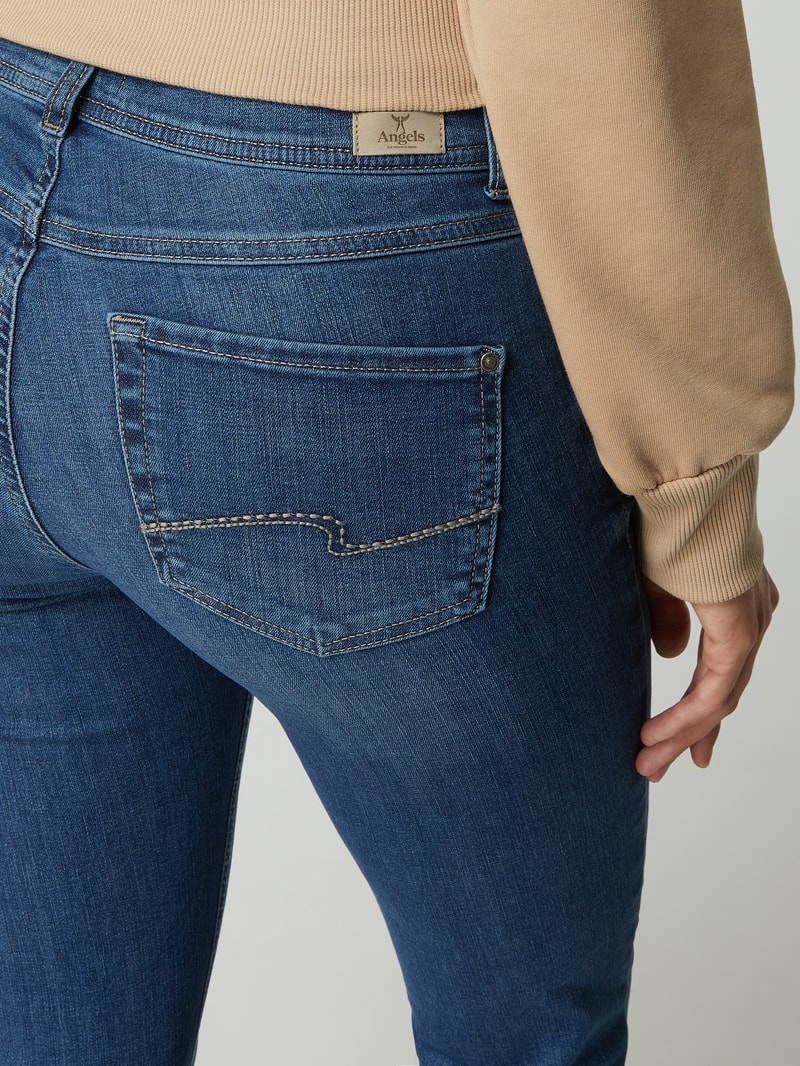 Slim Fit Jeans mit Stretch-Anteil Modell 'Ornella' in blau