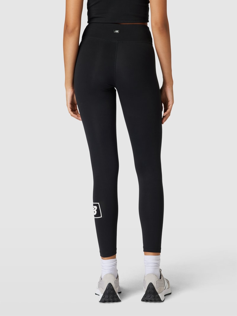 Sportleggings mit Logo-Print Modell 'Essentials Americana' in schwarz