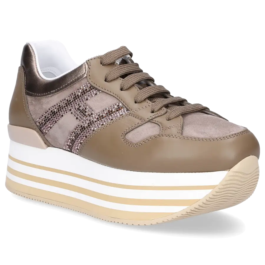 Hogan - Sneaker low Logo Strass beige - beige