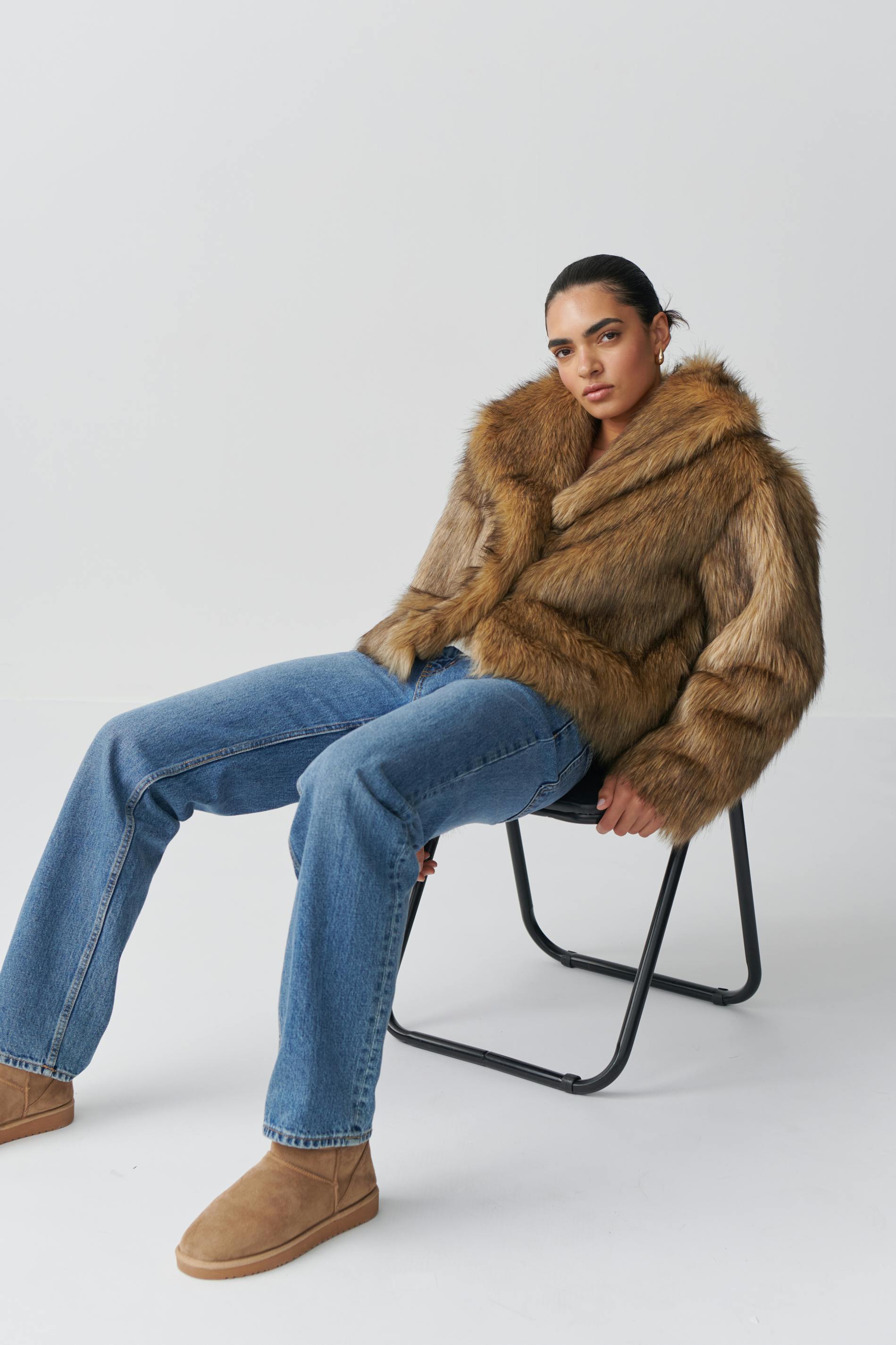 Faux fur coat