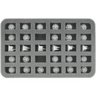Feldherr 30mm Half-Size Schaumstoffeinlage mit 30 Fächern