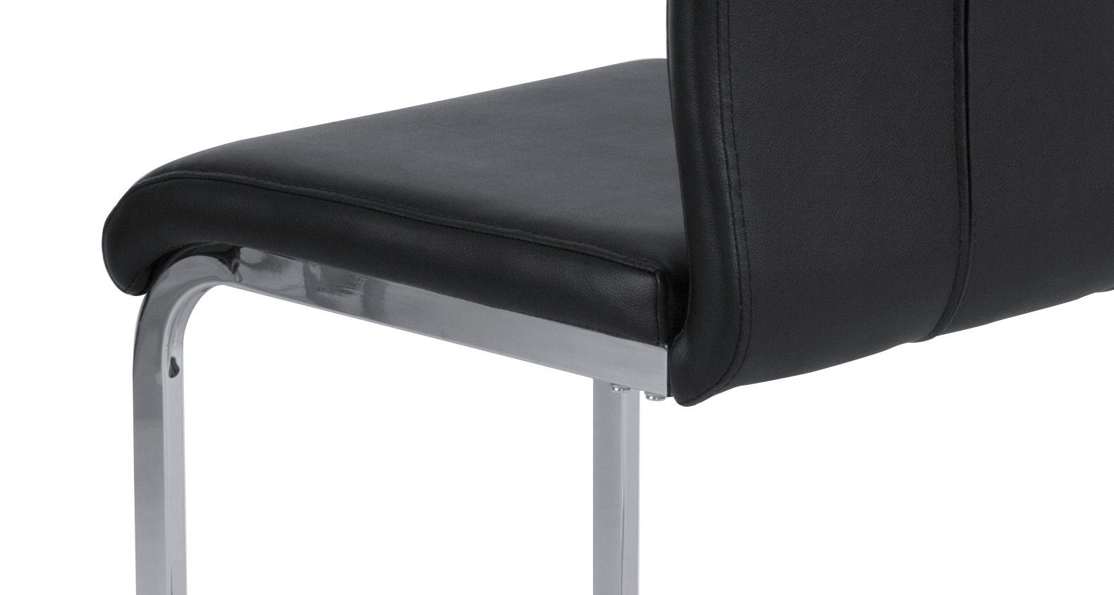 Homexperts Freischwinger FRANCIS (2 St), Kunstleder Schwarz, B43,5xT56xH100cm