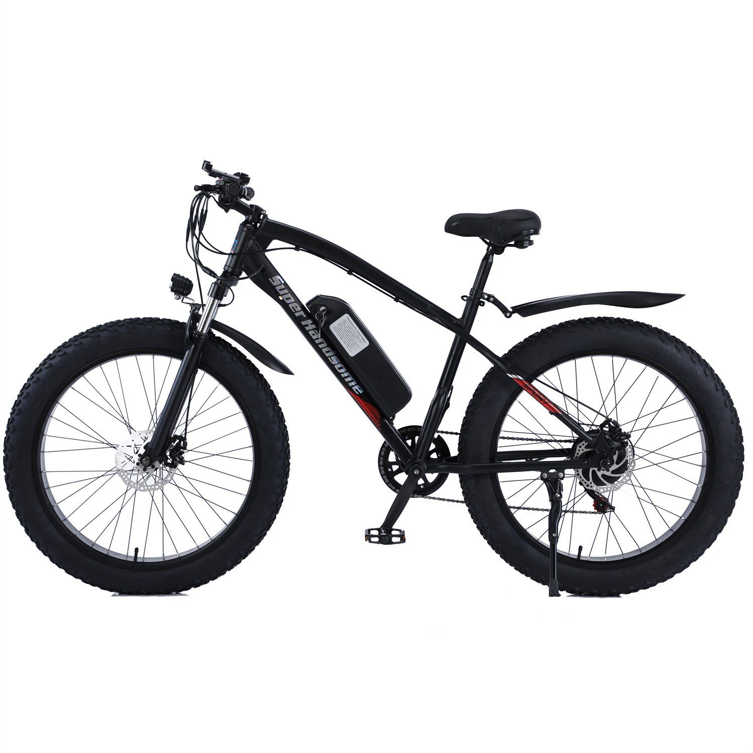 Fangqi E-Bike 26''*4 Zoll E-Mountainbike, SHIMANO 7-Gang, 48/13,5Ah Samsung-Akku, shimano, Heckmotor, (Batterien, Ladegeräte, Schlösser, Schlüssel, Werkzeugtaschen, Handyhalter, Pumpen, Elektrofahrräder,E-Mountainbikes,Pendlerräder,Wanderräder,Geländ