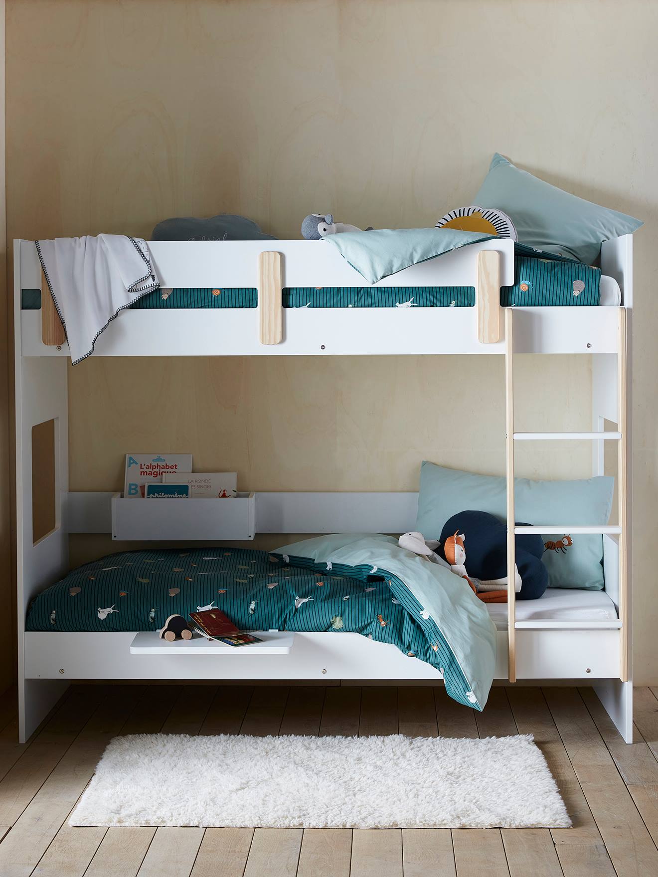 Vertbaudet Kinderbett Stockbett EVEREST XL - weiß/natur