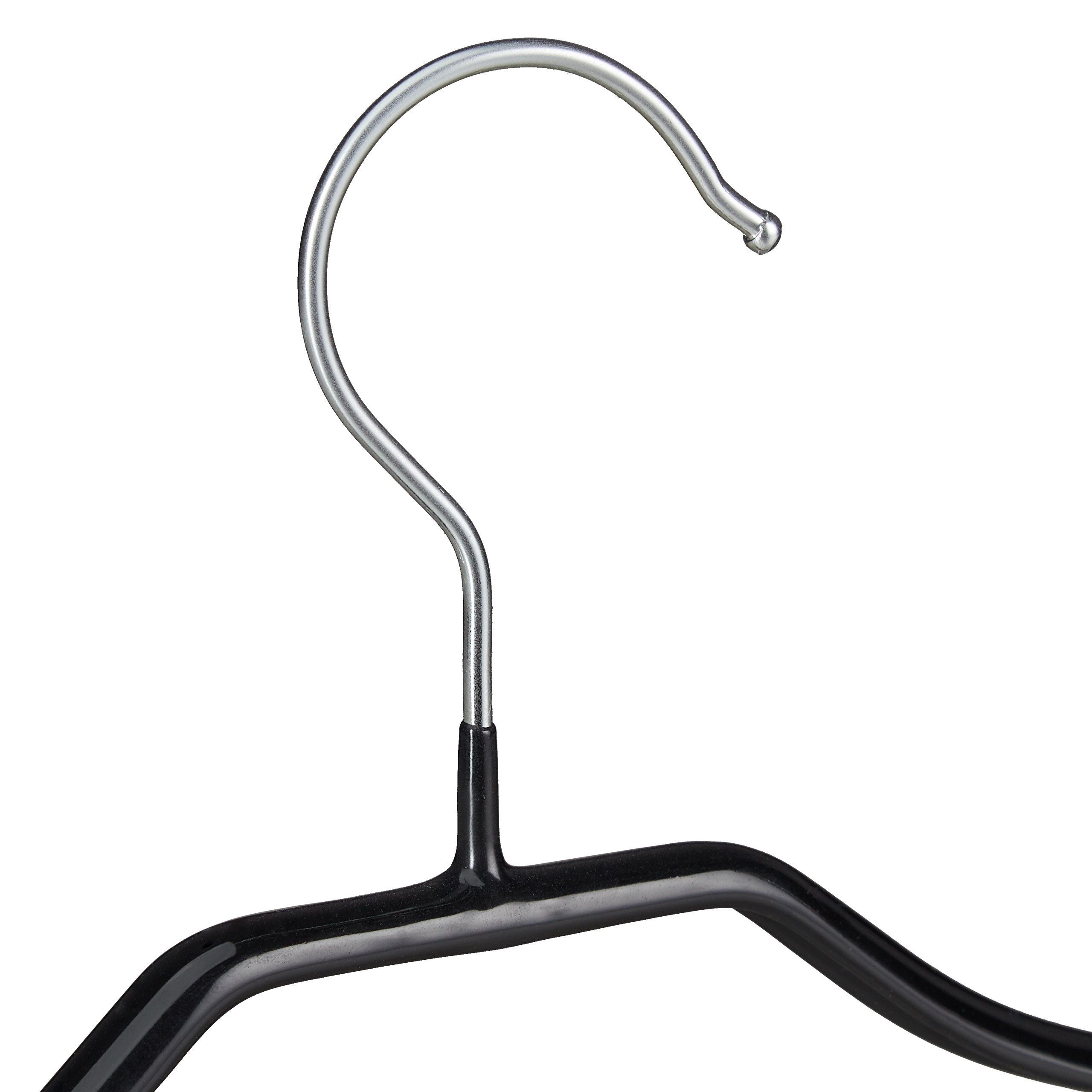 relaxdays Kleiderbügel Rutschfeste Kleiderbügel Set schwarz, Schwarz, 30er-Pack
