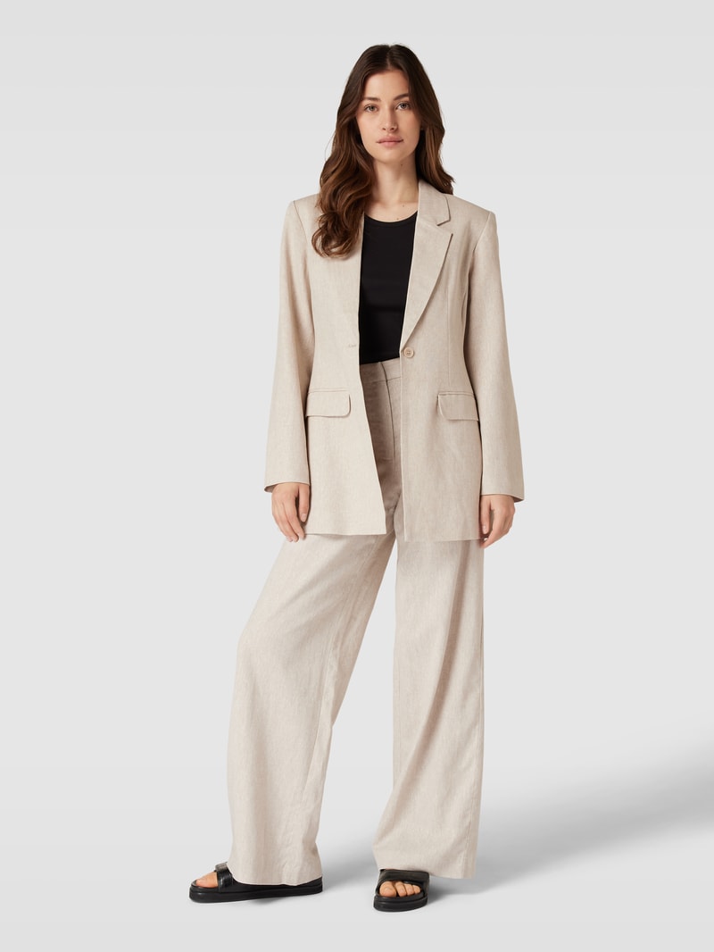 Blazer mit Reverskragen Modell 'TANIA' in sand meliert