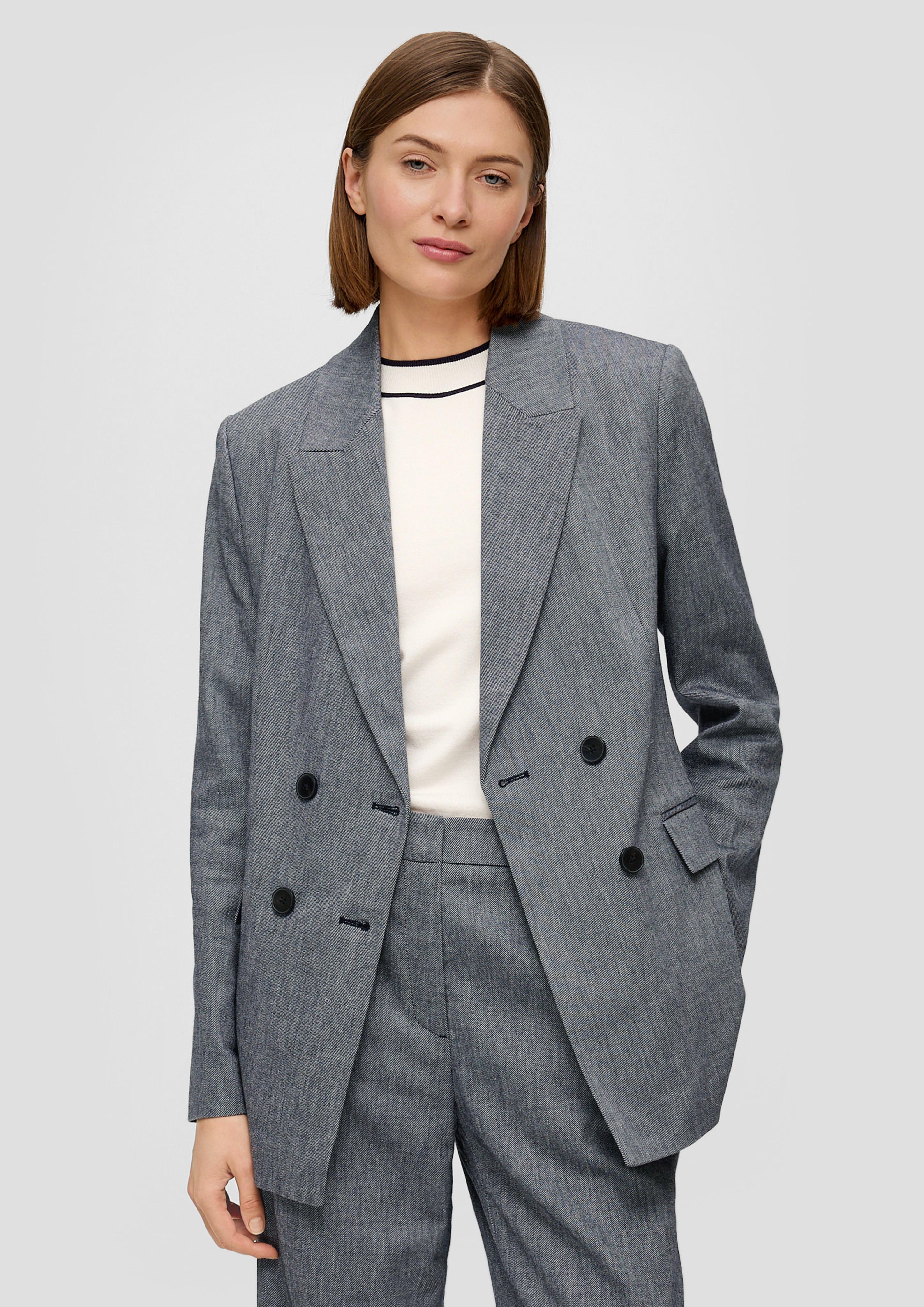 Taillierter Longblazer aus Baumwollmix  2141406-59W2