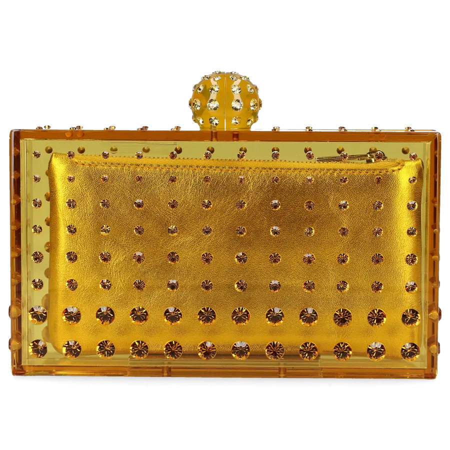Aquazzura - Clutch TEQUILA Harz - gelb
