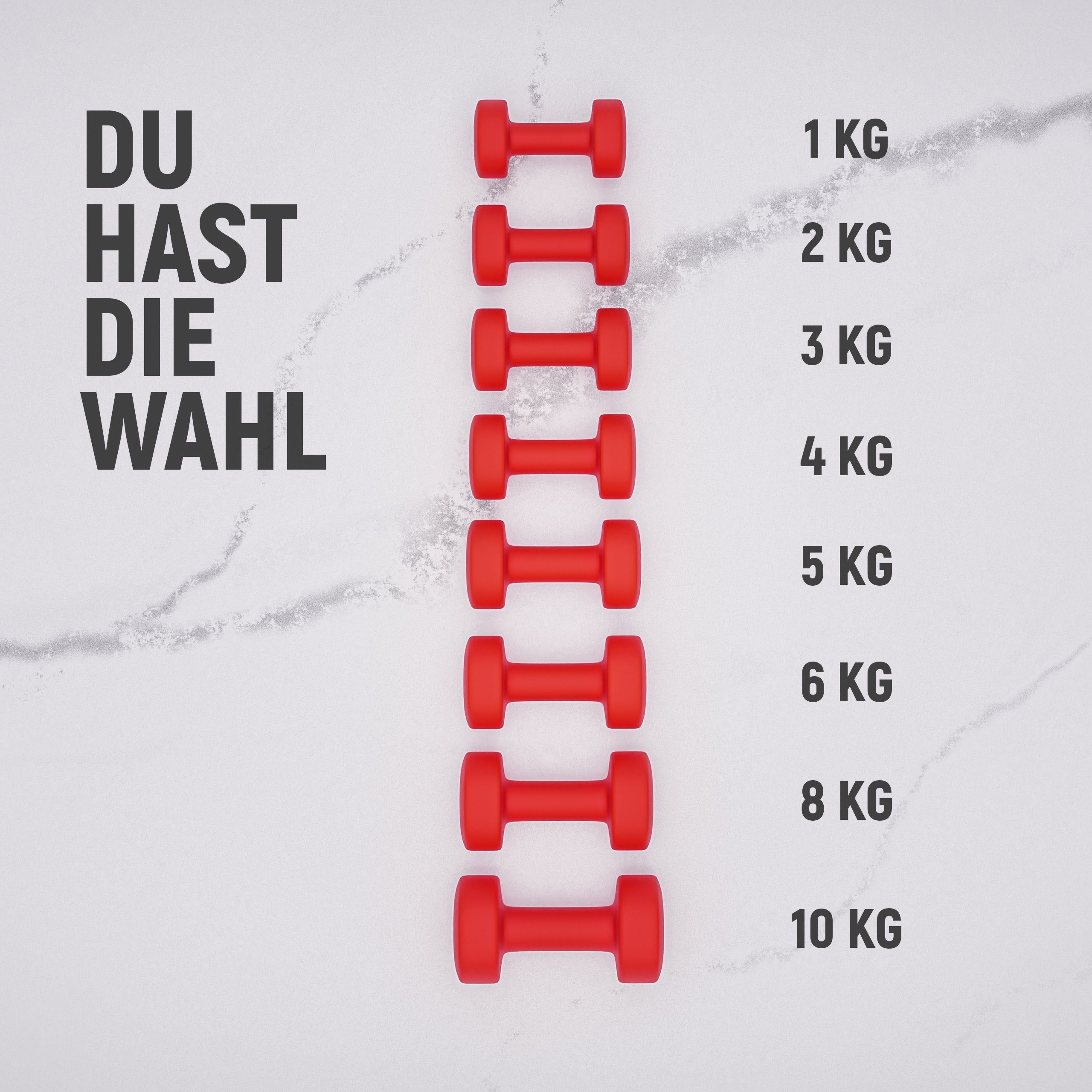 NEOLYMP Hantel-Set Premium Kurzhanteln, Neoprenhanteln, Silikonhanteln, ND210, (Set, 2er-Set, paarweise), Neopren, Anti-Rutsch, bodenschonend, Stahlkern, hexagonale Form,paarw.