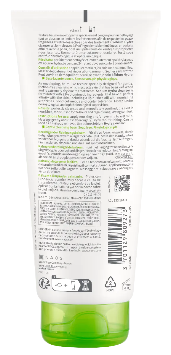 „Bioderma Sebium Hydra Cleanser“ valomoji emulsija