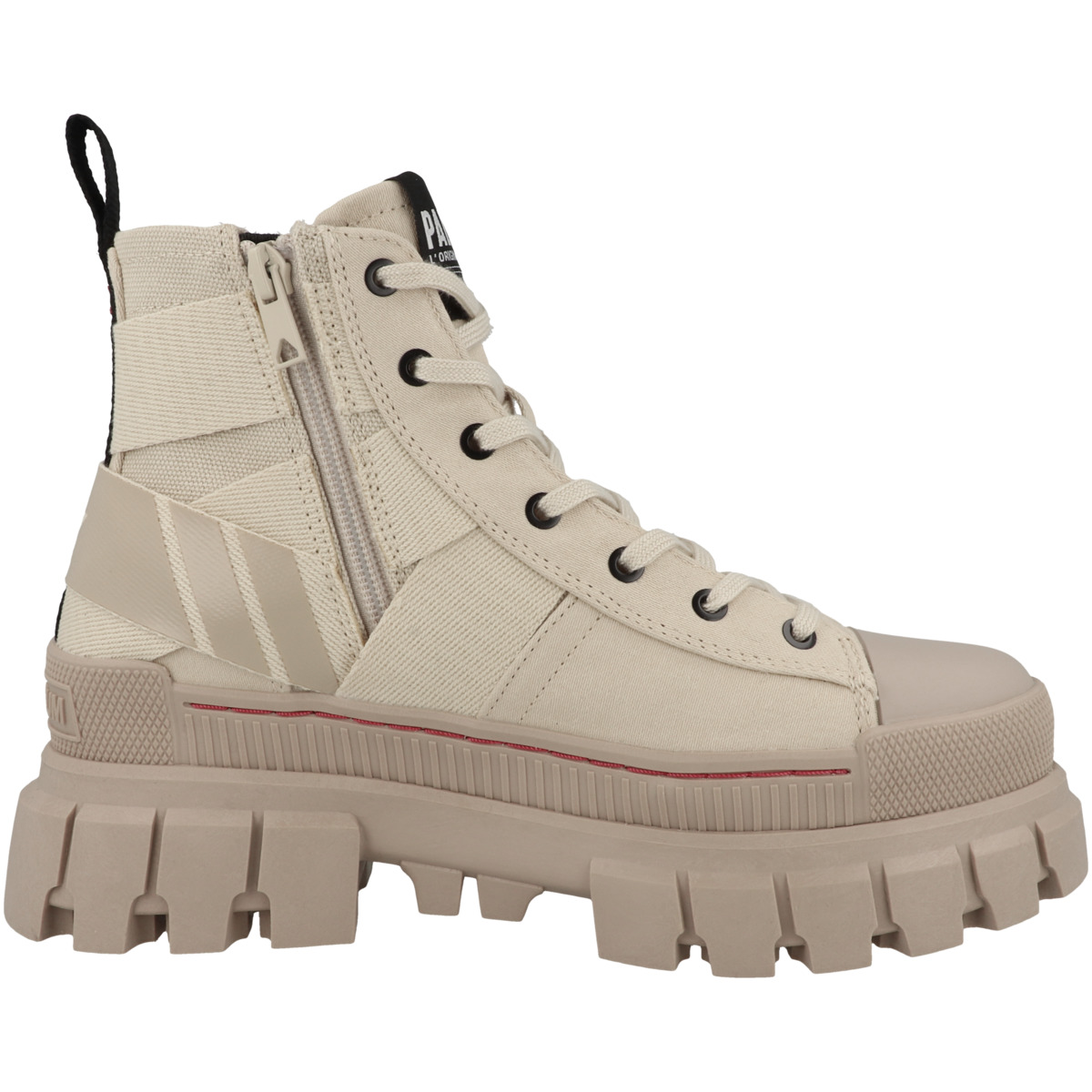 Palladium Revolt Hi Army Schnürboots beige