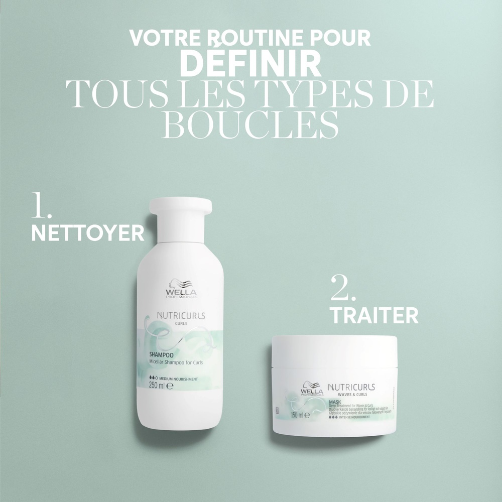 Wella Nutricurls Shampoing Micellaire pour cheveux bouclés Shampoing