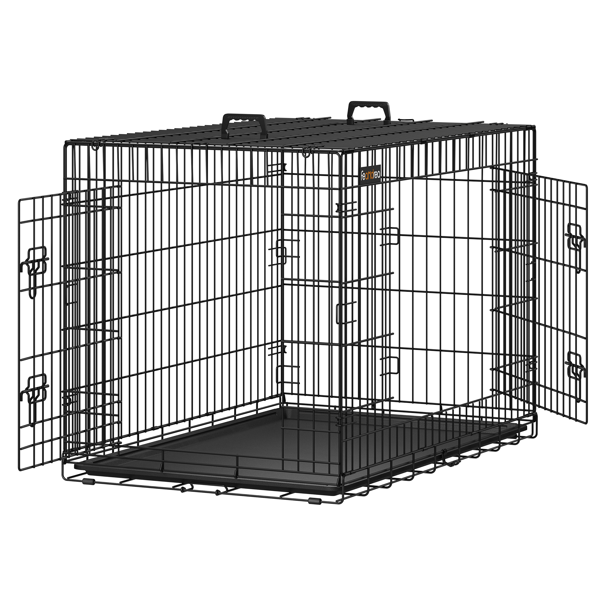 FEANDREA Transportboxen & Gitterboxen FEANDREA S-XXL Hundekäfig mit 2 Türen 1,07 m, 70 cm, 77,5 cm