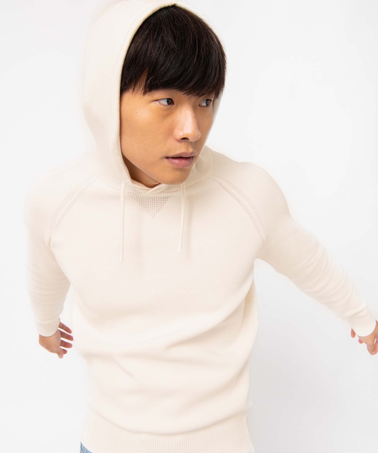 Pull homme à capuche esprit sweat blanc | GEMO