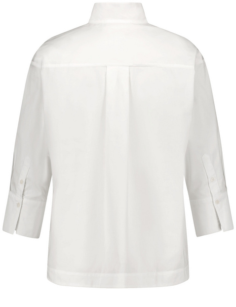 3/4 Arm Bluse mit Quetschfalte