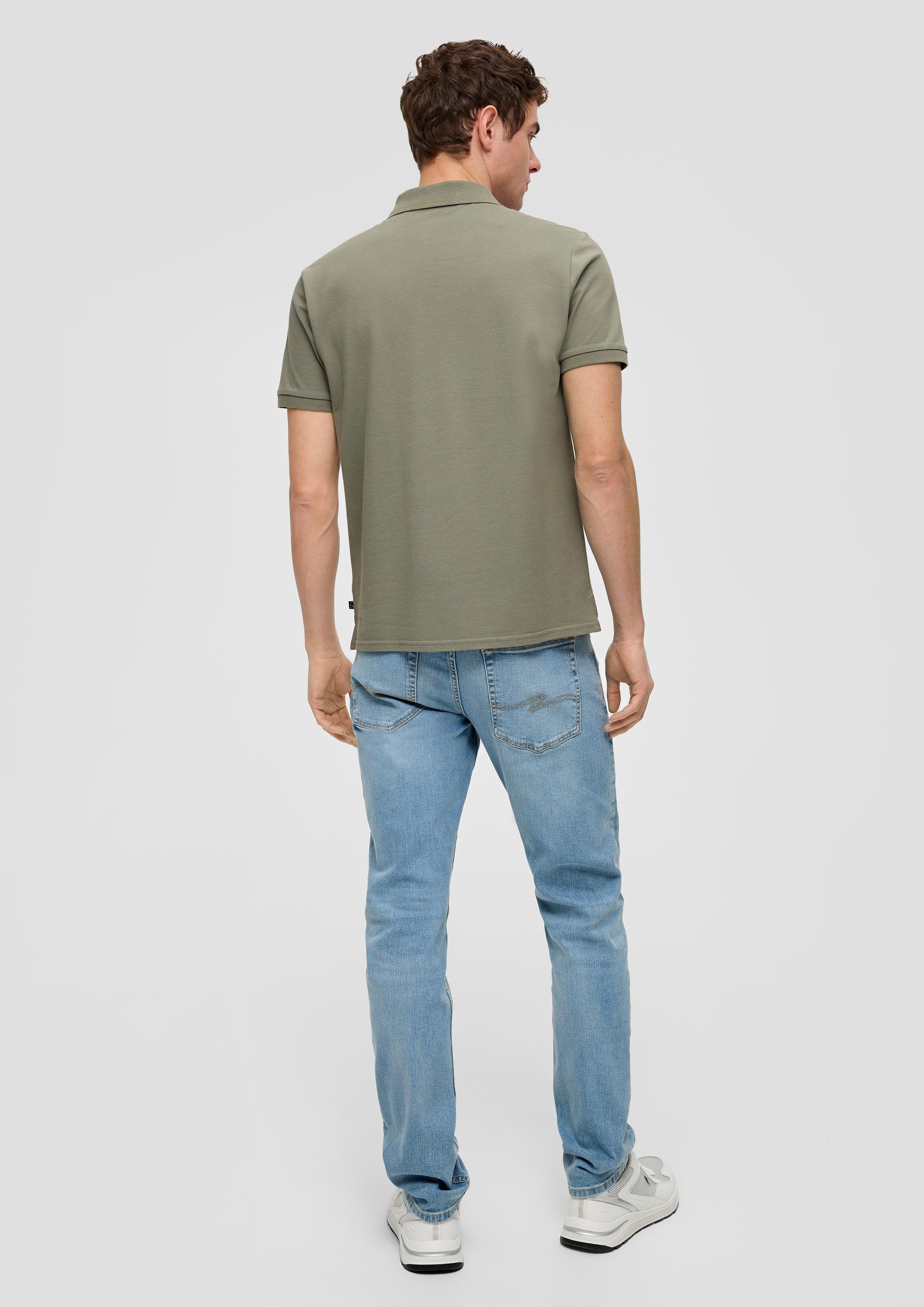 Poloshirt mit gestricktem Kragen  2140707-7380