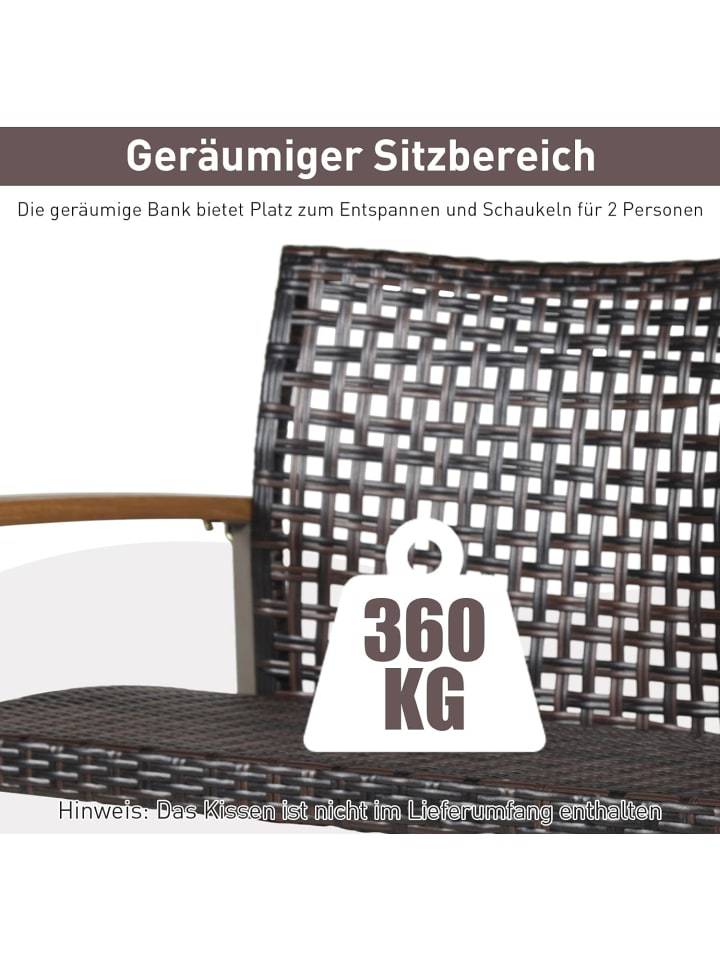 COSTWAY Schaukelbank 2-Sitzer in Grau günstig kaufen onesize