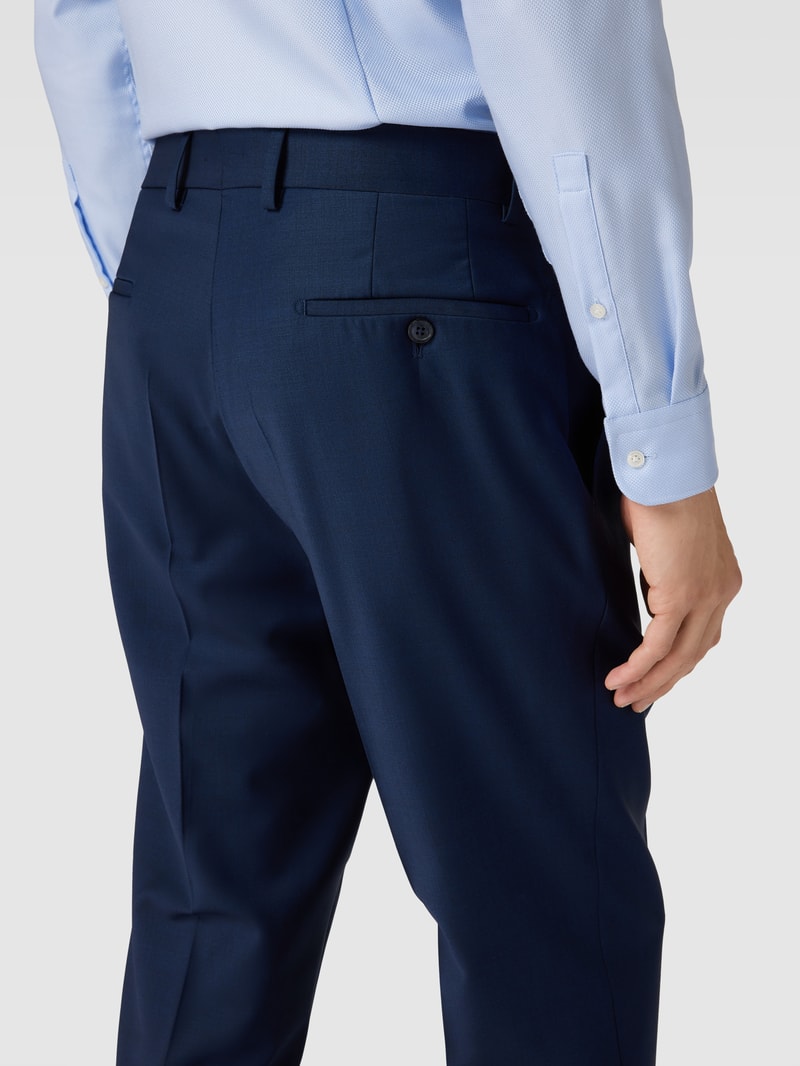 Anzughose mit Bügelfalten in marineblau
