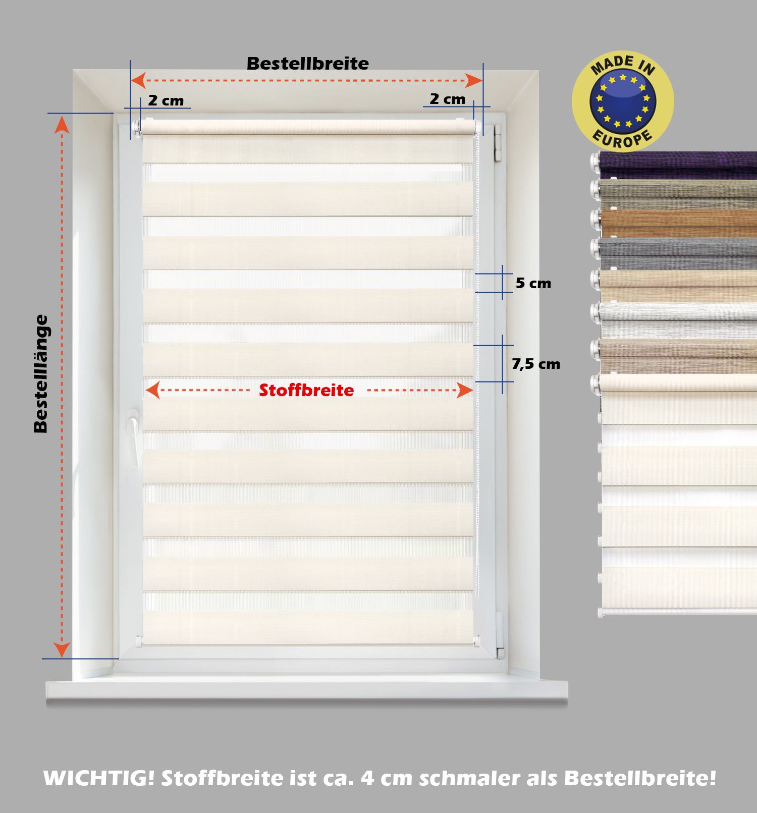 Doppelrollo Doppelrollo Natural Duo-Rollo Klemm Fix mit Klemmträger, Fenster-Rollo, DomDeco, Klemm- oder Schraubmontage