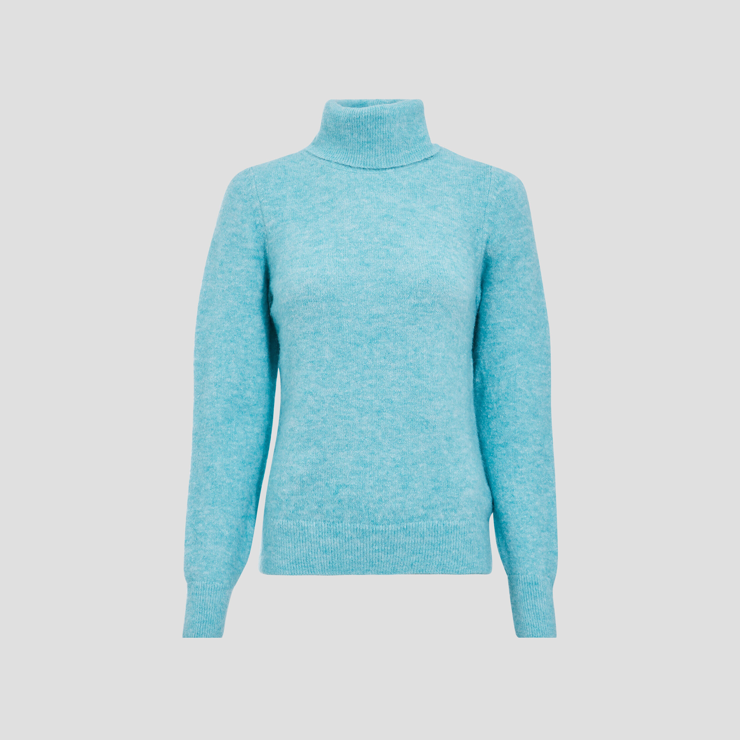 Pull col roulé bleu pétrole femme | Cache Cache
