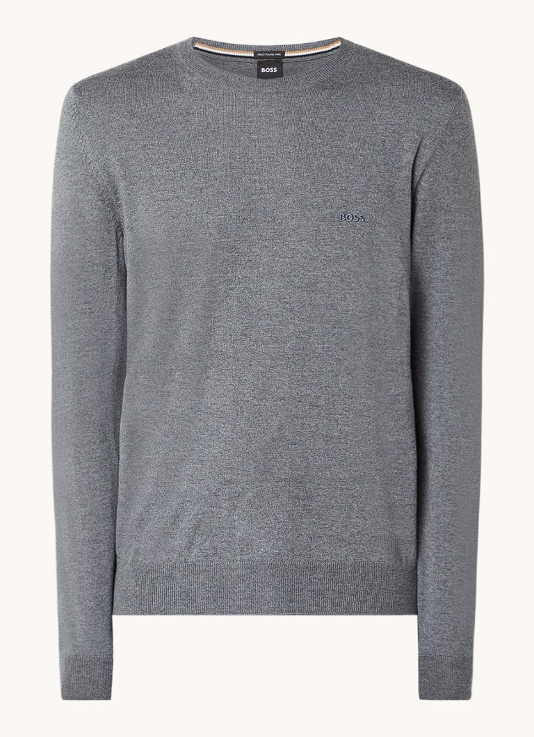 HUGO BOSS Botto fine-knit pullover made of virgin wool