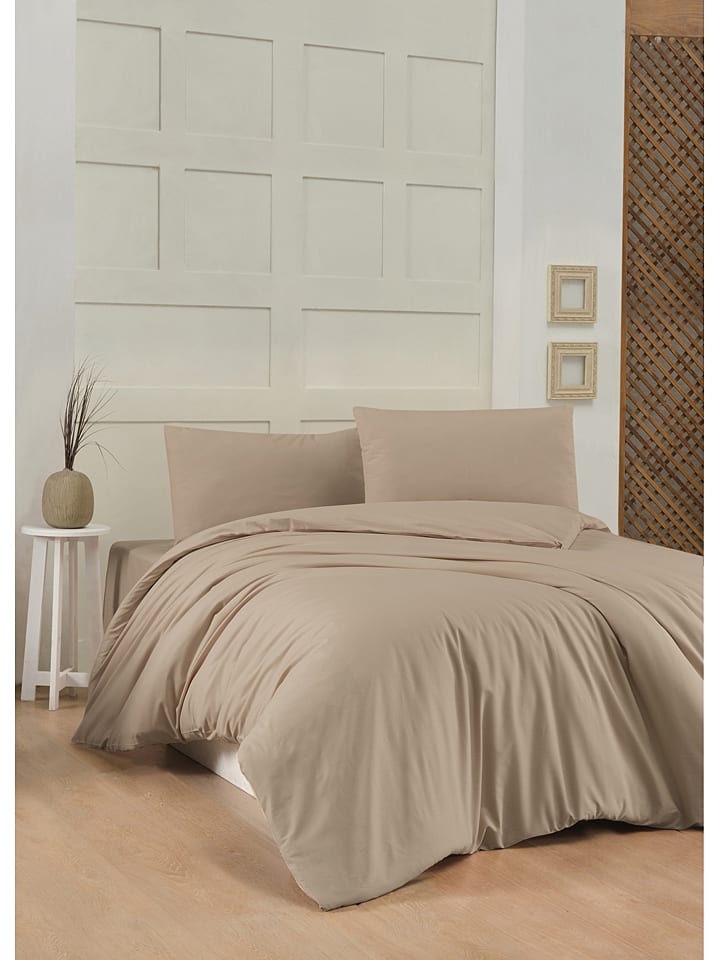 Colorful Cotton Renforcé-Bettwäsche-Set in Beige günstig kaufen