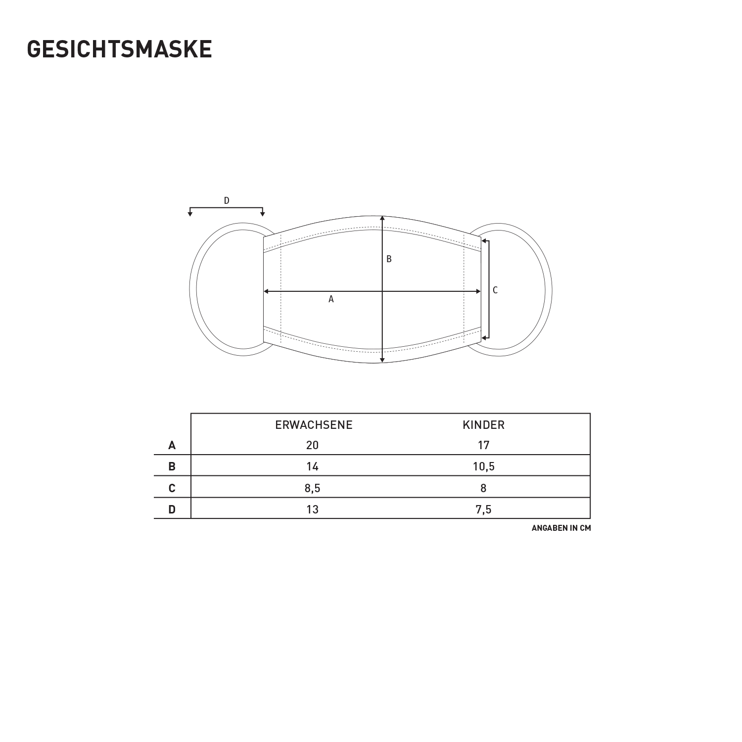Kinder-Gesichtsmaske MUSTER