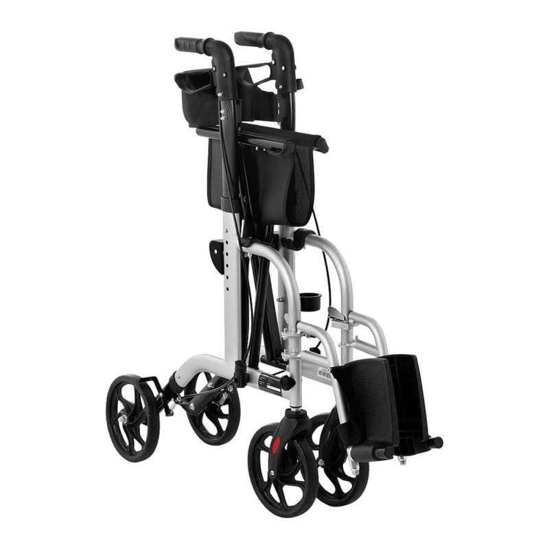 ANTAR Alu Vierrad-Rollator mit einklappbaren Fußstützen AT51005