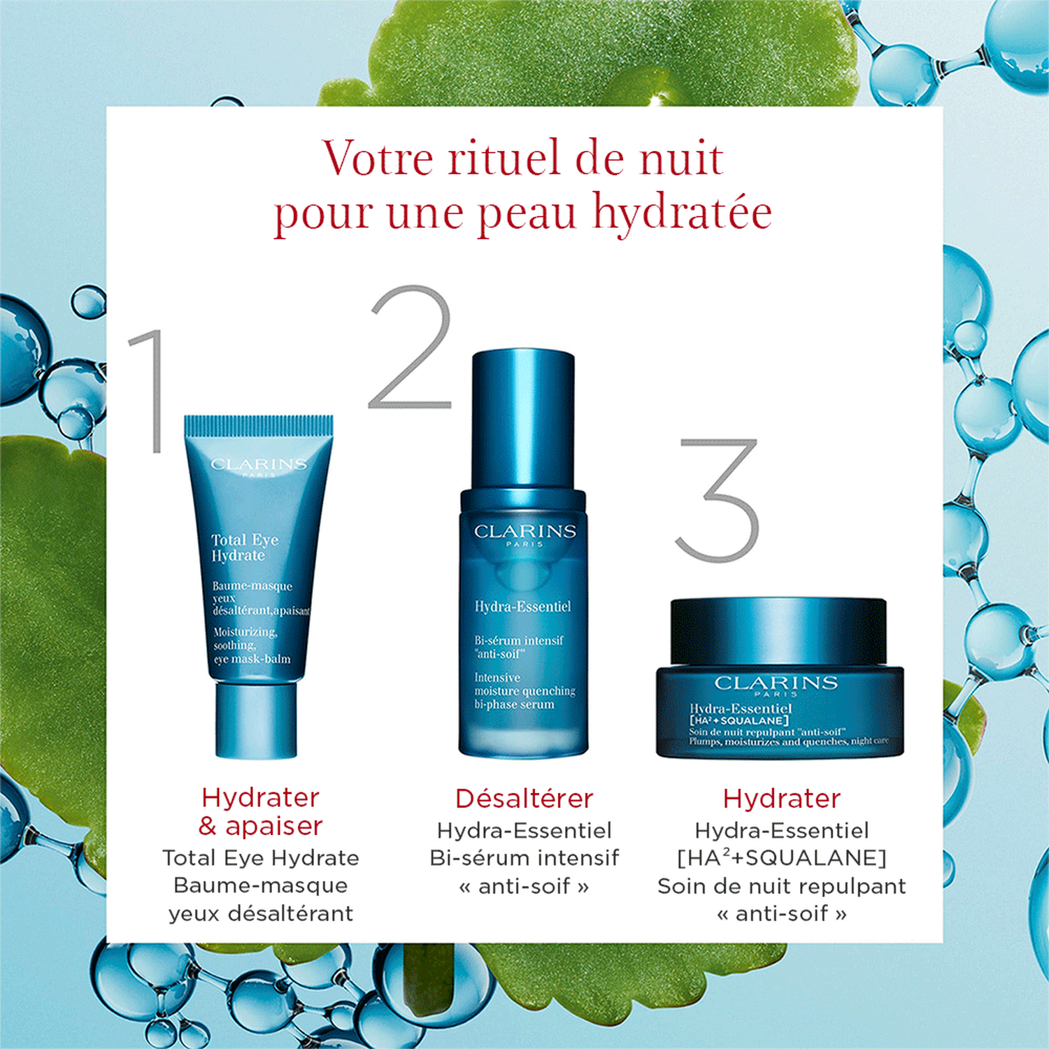 Clarins Hydra-Essentiel [HA²] Soin De Nuit Repulpant 