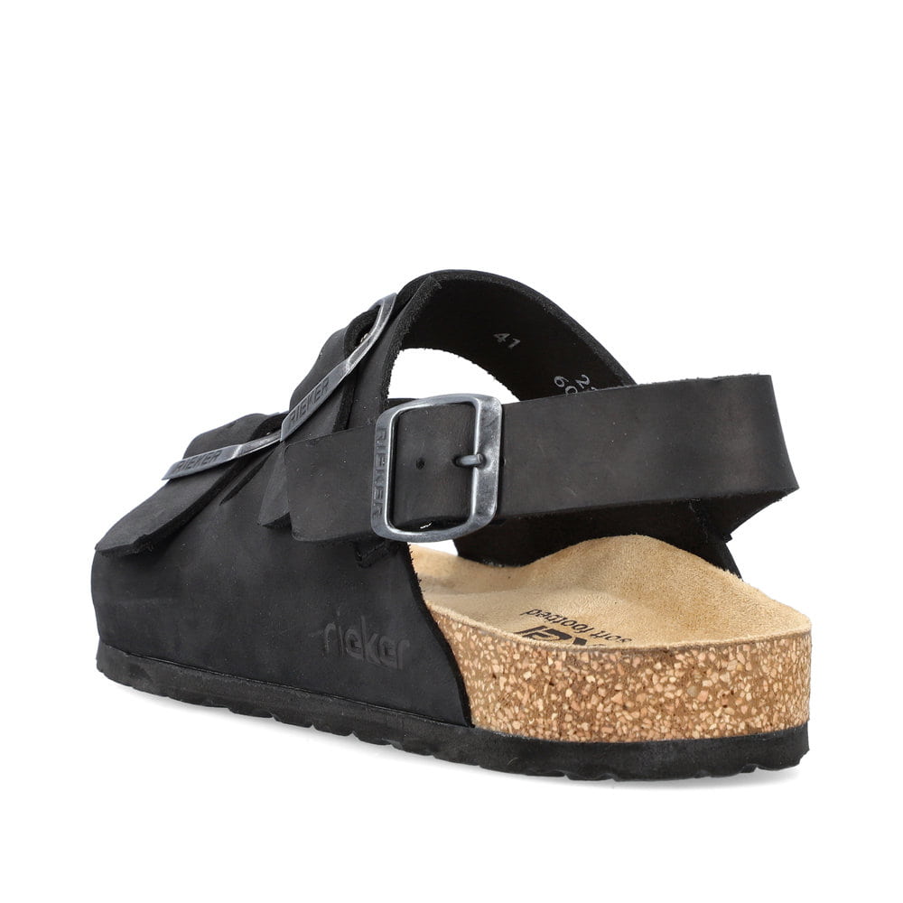 Rieker Herren Sandalen asphaltschwarz
