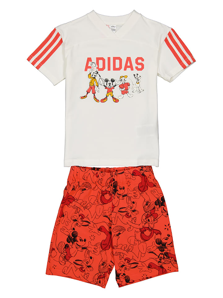 adidas 2tlg. Outfit in Rot/ Weiß günstig kaufen