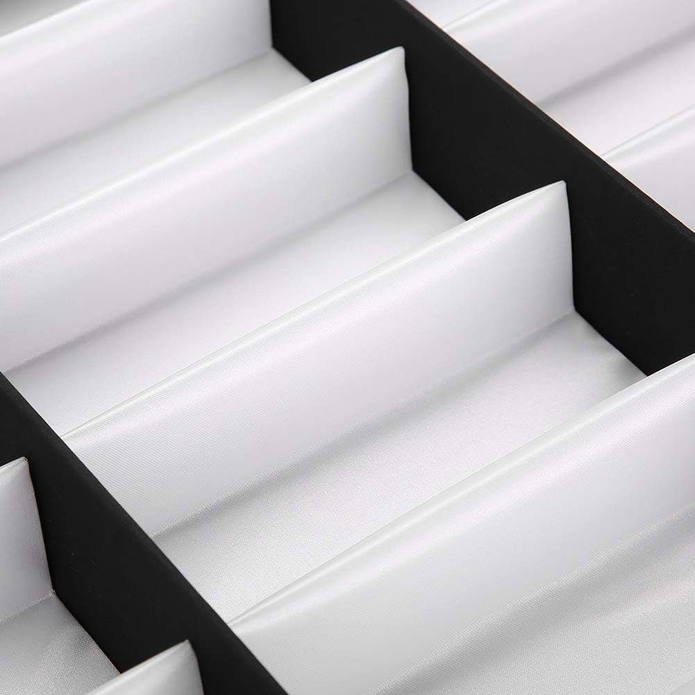 Tian Dee Brillenetui Aufbewahrungsbox für Brille, 18 Gitter, Aufbewahrungsbox, Brillenbox