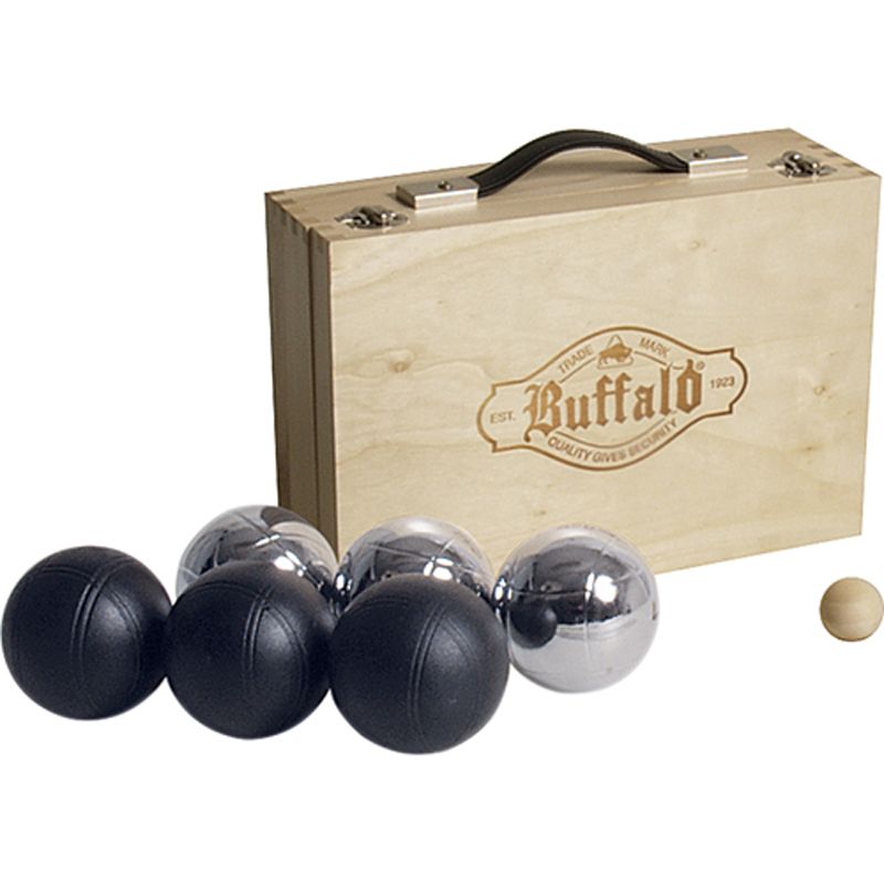 Buffalo pulverbeschichtet Boule-Set in Holzkiste