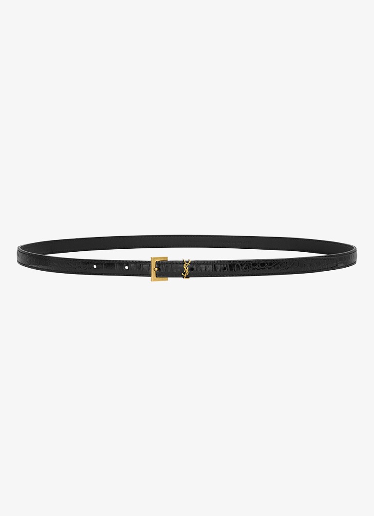 Curea Saint Laurent Cassandre din piele de vitel