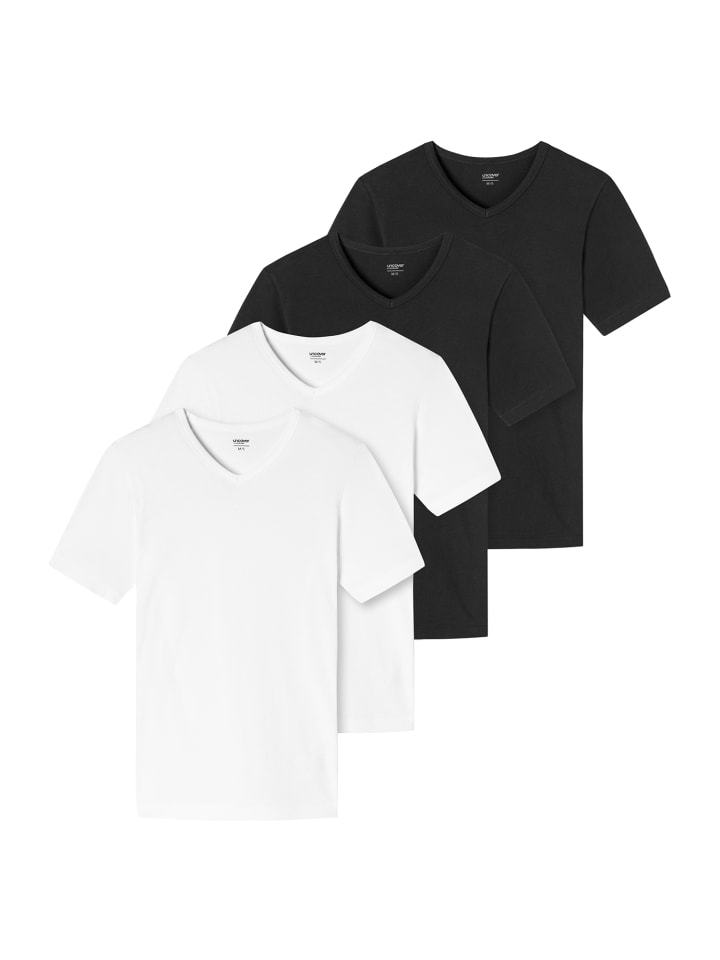Schiesser T-Shirt Uncover in schwarz-weiss günstig kaufen