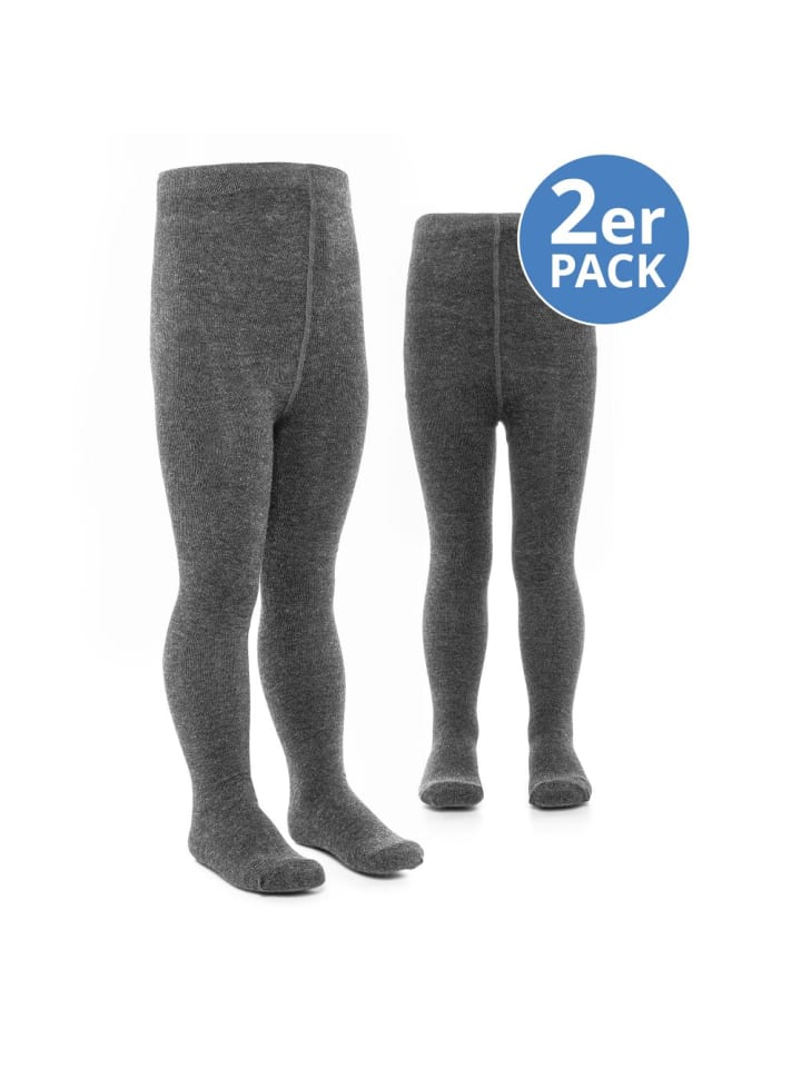 LaLoona Strumpfhose 2er Pack - Dunkelgrau - in grau günstig kaufen