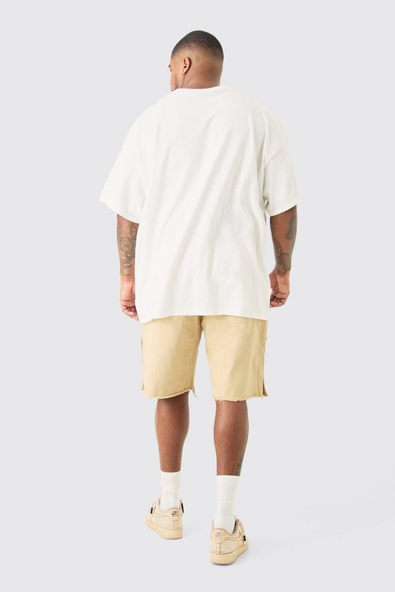 Plus lockere Twill-Shorts