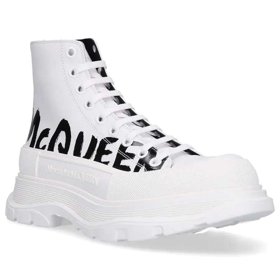Alexander McQueen - Stiefeletten JOEY Nappaleder - weiß