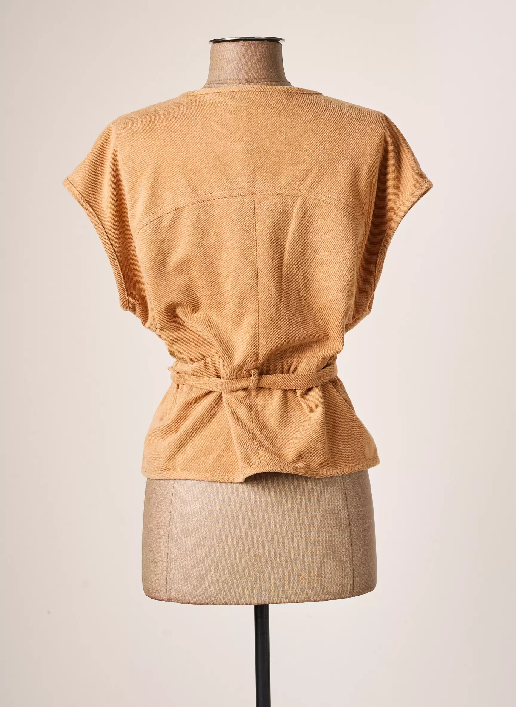 Molly Bracken Gilets Manches Courtes Femme couleur beige