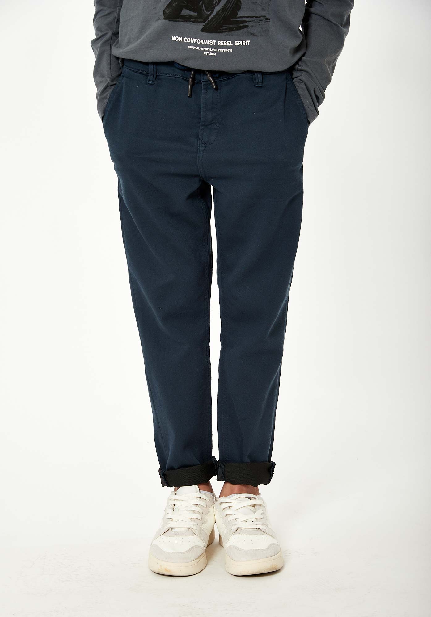 TIWIX  Pantalon chino bleu Garçon