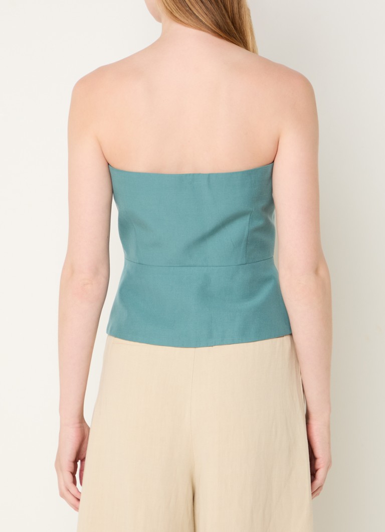 ba&sh Gabriella strapless top in linen blend