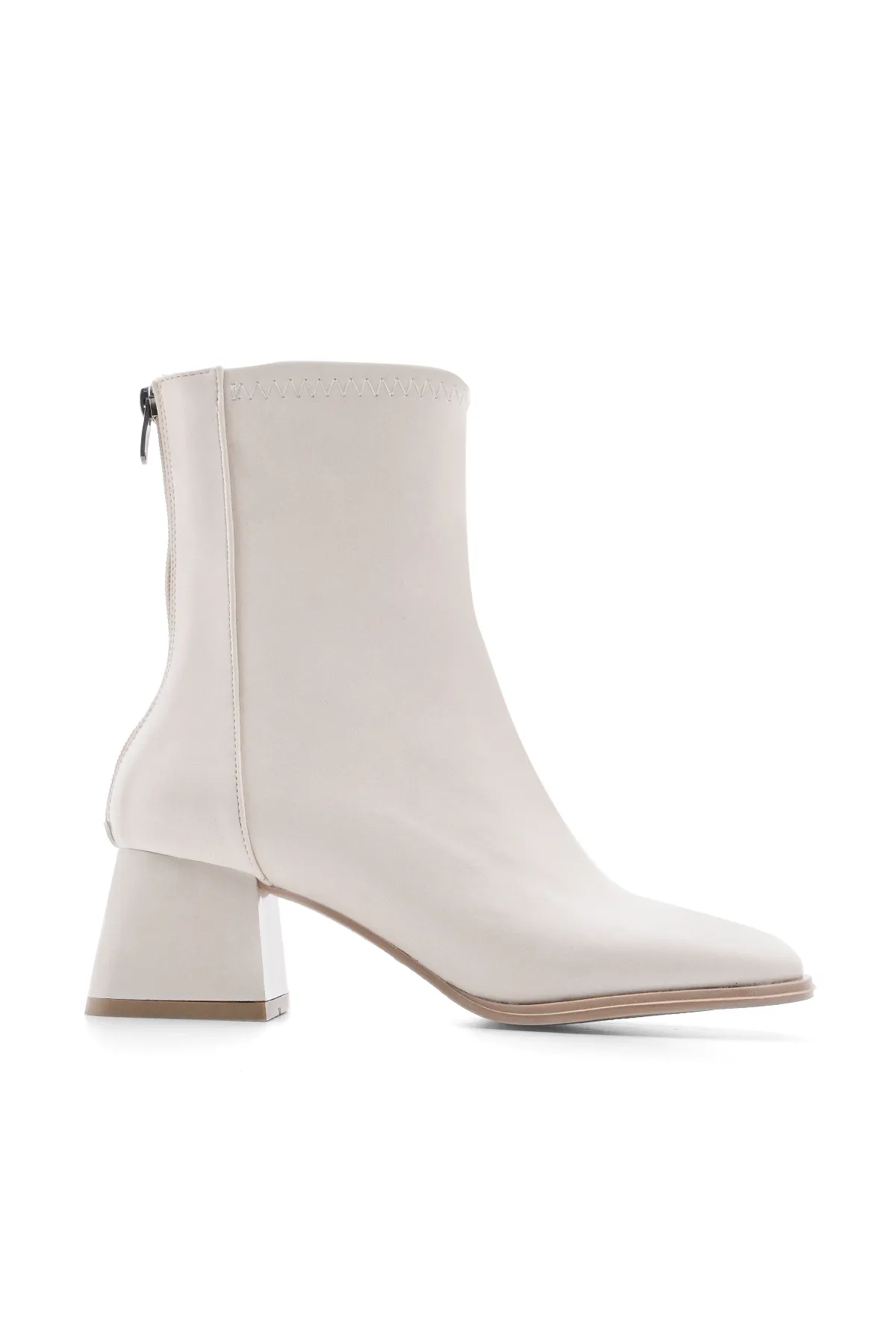 Marjin  Stiefelette - Ecru - Blockabsatz