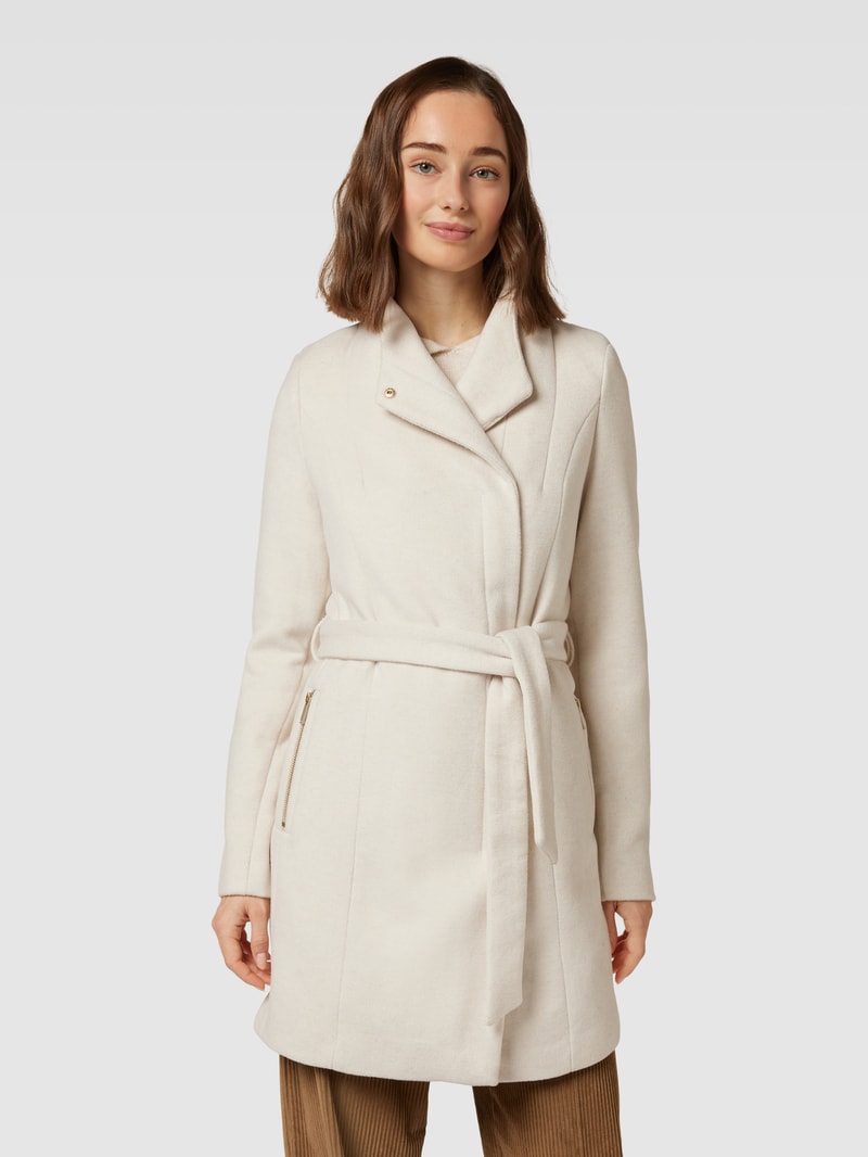 Mantel mit Taillengürtel Modell 'TWODOPE' in offwhite